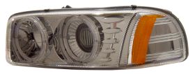 1999-2006 GMC Sierra Chrome Projector Headlights w/ Dual Halo - 02-AZ-CD00-PCC-R-A