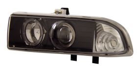 1998-2004 Chevrolet S10 JDM Black Projector Headlights w/ Halo - 02-AZ-CS98-PBC-RIM