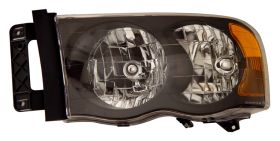 2002-2005 Dodge Ram JDM Black Euro Headlights - 02-AZ-DR02-B-A