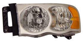 2002-2005 Dodge Ram Chrome Euro Headlights - 02-AZ-DR02-C-A