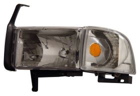 1994-2001 Dodge Ram Chrome Euro Headlights w/ Corner Light - 02-AZ-DR94-SET-C-A
