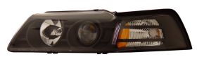 1999-2004 Ford Mustang JDM Black Projector Headlights - 02-AZ-FM99-PBC-A