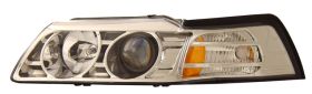 1999-2004 Ford Mustang Chrome Projector Headlights - 02-AZ-FM99-PCC-A