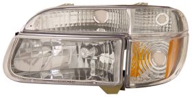 1995-2001 Ford Explorer Chrome Euro Headlights w/ Corner Light - 02-AZ-FX95-SET-C-A