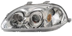1996-1998 Honda Civic Chrome Projector Headlights w/ Dual Halo - 02-AZ-HC96-PCC-R-A