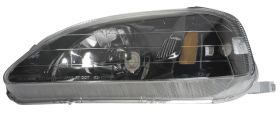 1999-2000 Honda Civic Gun Metal Euro Headlights - 02-AZ-HC99-GM-A