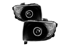 2003-2006 Honda Element Halo Projector Headlights Black Clear - 02-AZ-HL03-PBC-R