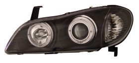 2000-2004 Infiniti I30 JDM Black Projector Headlights w/ Dual Halo - 02-AZ-II00-PBC-R-A