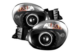 2002-2003 Subaru Impreza Halo Projector Headlights Black Clear - 02-AZ-SI02-PBC-R