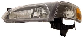 1998-2000 Toyota Corolla Black Euro Headlights w/ Corner Lights - 02-AZ-TO98-SET-B-A