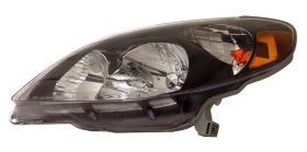 2003-2008 Toyota Matrix Black Euro Headlights - 02-AZ-TX03-B-A