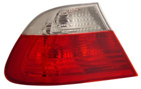 1999-2001 BMW 3 Series E46 2dr Coupe Red / Clear Euro Taillights 4pc - 03-B39901TLRC2D-4P