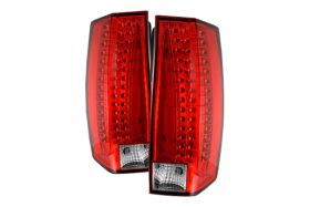 2007-2010 Chevy Tahoe LED Tail Lights Red Clear - 03-CD07TLEDG5