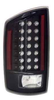 2006-2008 Dodge Ram Black LED Taillights - 03-DR07TLEDJM