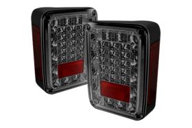 2007-2014 Jeep Wrangler LED Tail Lights Smoke - 03-JW07TLEDSM