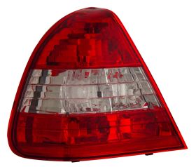 1996-1999 Mercedes Benz C Class W202 Red / Clear Euro Taillights - 03-MBZC9699TLRC