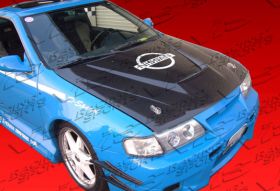 1995-1999 Nissan Sentra 4DR Invader Carbon Fiber Hood by ViS Racing - 95NSSEN4DV