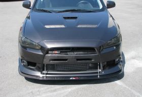 2008-2013 Mitsubishi Lancer GTS APR Carbon Fiber Front Splitter With Rods