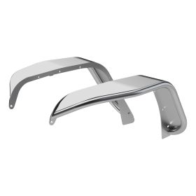 2007-2017 Jeep Wrangler Aries Raw Aluminum Front Fender Flares Unlimited Sahara - 1500202