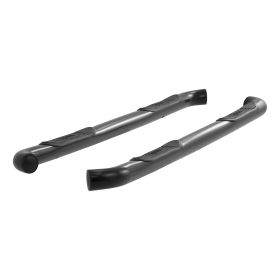 2004-2008 Ford F-150 Aries 3" Round Semi-Gloss Black Steel Side Bars SUPER CREW CAB - 203015