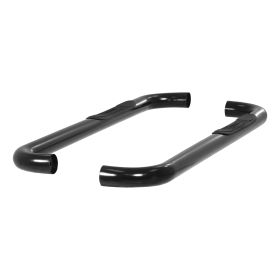 2004-2008 Ford F-150 Aries 3" Round Semi-Gloss Black Steel Side Bars REGULAR CAB - 203017