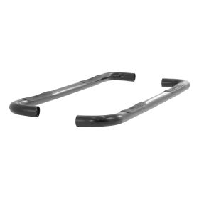 2001-2013 GMC Sierra 1500 Aries 3" Round Semi-Gloss Black Steel Side Bars CREW CAB - 204013