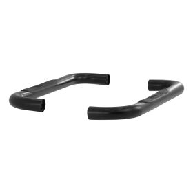 1999-2013 Chevy Silverado 1500 Aries 3" Round Semi-Gloss Black Steel Side Bars REGULAR CAB (BUSHING MOUNT) - 204017