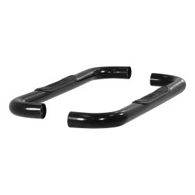 1988-1999 GMC K3500 Aries 3" Round Semi-Gloss Black Steel Side Bars REGULAR CAB (INCLUDING Z71) - 204018