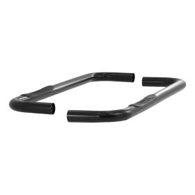 1973-1987 GMC K3500 Aries 3" Round Semi-Gloss Black Steel Side Bars REGULAR CAB (SHORT BED AND 4WD ONLY) - 204040