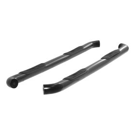 2007-2018 Chevy Silverado 1500 Aries 3" Round Semi-Gloss Black Steel Side Bars CREW CAB - 204045