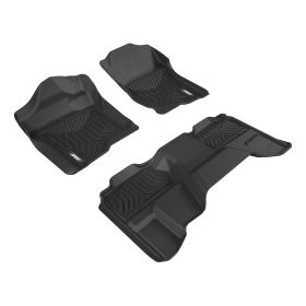 2007-2013 Chevy Silverado 3500 Aries Black StyleGuard XD Floor Liners HD WT/Extended Cab Pickup - 2800909