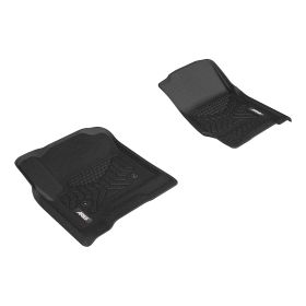 2014-2018 Chevy Silverado 3500 Aries Black StyleGuard XD Floor Liners HD WT/Standard Cab Pickup/Fits Both Bench And Bucket/Without 4X4 Floor Shifter/1st Row Without The Hump/Not Fit 4X4 M/T Case. - CH03911809