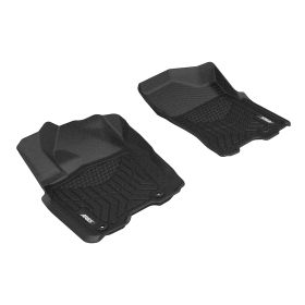 2009-2015 Nissan Titan Aries Black StyleGuard XD Floor Liners PRO-4X/Crew Cab Pickup/With or Without Rear Compartment - NS06311809