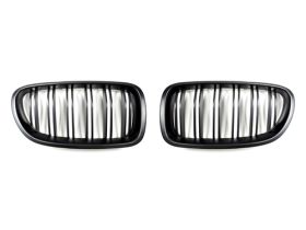 2011-2016 BMW 5-Series F10 Sedan / M5 Replacement Dual-Slats Stealth Black Front