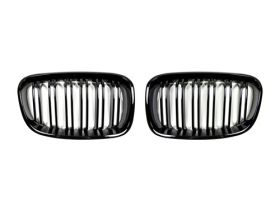 2012-2016 BMW 1-Series F20 Replacement Dual-Slats Glazing Black Front Grille - B