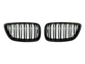 2014-2016 BMW 2-Series F22 Coupe Replacement Dual-Slats Stealth Black Front Gril