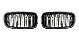 2014-2017 BMW X5 F15 Dual-Slats Carbon Fiber Front Grille - ATK-BM-0174-DS-CF