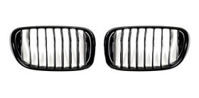 2013-2015 BMW 7-Series F01 LCI ABS Plastic Front Grille Matte Black - ATK-BM-0177-LCI-SB