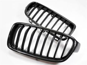 2012-2016 BMW 3-Series F30 Sedan Replacement Carbon Fiber Front Grille - BM-0179