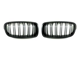 2012-2016 BMW 3-Series F30 Sedan Replacement Dual-Slats Stealth Black Front Gril