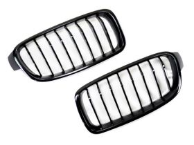 2012-2016 BMW 3-Series F30 Sedan Replacement Glazing Black Front Kidney Grille -