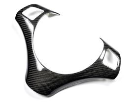 2006-2012 BMW 3-Series E90 Sedan Carbon Fiber Steering Wheel Trim - BM-0184