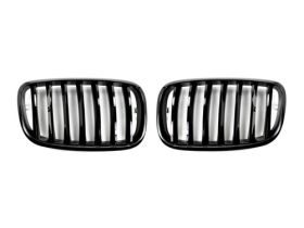 2007-2013 BMW X5 E70/X5M Replacement Glazing Black Front Grille - BM-0224-GB