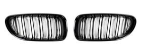 2011-2017 BMW 6-Series & M6 F06/F12/F13 Dual-Slats ABS Plastic Front Grille Gloss Black - ATK-BM-0612-GB