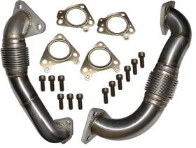 ATS Diesel Up Pipe Kit Direct Replacement Both Driver And Passenger Sides 6.6L Duramax Includes Hardware And Gaskets - 2041384248