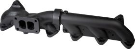 ATS Diesel 2007.5 And Up 6.7L Cummins 2-Piece Pulse Flow Exhaust Manifold Kit Holset Stock Turbo Flange EGR Compliant Ceramic Coated Black - 2049272326