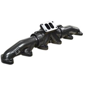 ATS Diesel 1994-98 5.9L Cummins 3-Piece Pulse Flow Exhaust Manifold Kit T-3 Turbo Flange Non Wastegated Ceramic Coated Black - 2049302164