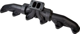 ATS Diesel 1998.5 And Up 5.9L Or 6.7L Cummins 3-Piece Pulse Flow Exhaust Manifold Kit T-3 Turbo Flange Center Wastegated Ceramic Coated Black - 2049352218