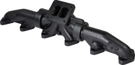ATS Diesel 1998.5-02 5.9L Cummins 3-Piece Pulse Flow Exhaust Manifold Kit T-4 Turbo Flange Non Wastegated Ceramic Coated Black - 2049432218