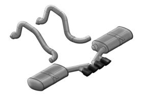 1997-2004 Chevy Corvette C5 5.7L V8 Corsa Performance Axle-Back Exhaust System -